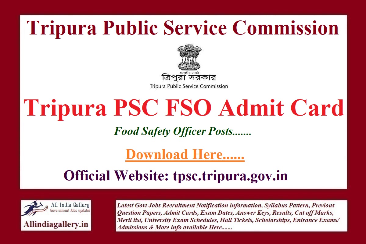 TPSC FSO Admit Card