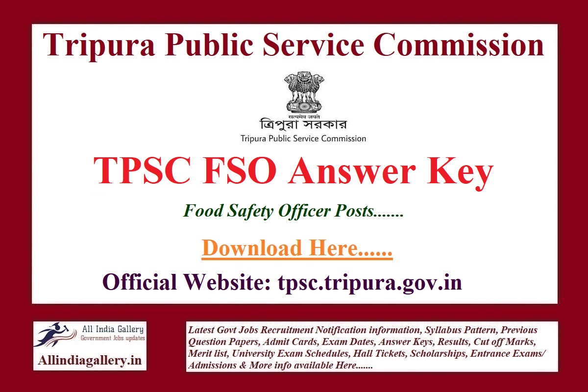 TPSC FSO Answer Key