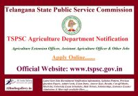 TSPSC Agriculture Department Notification