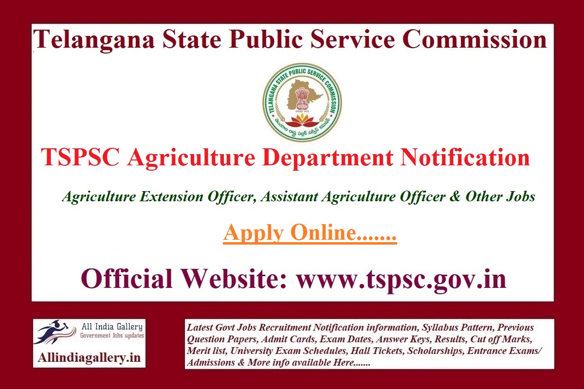 TSPSC Agriculture Department Notification