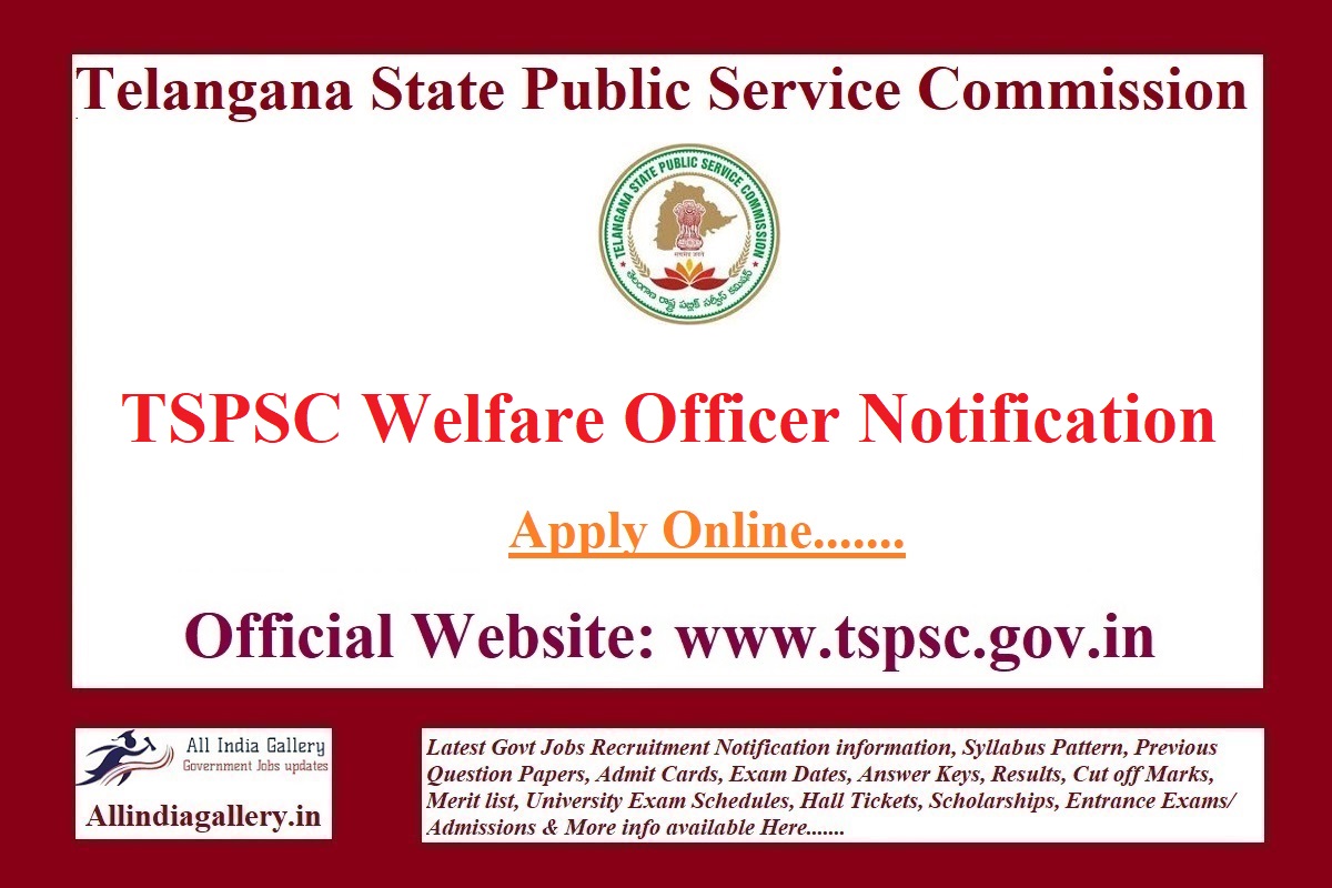 TSPSC Welfare Officer Notification