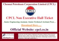CPCL Non Executive Hall Ticket