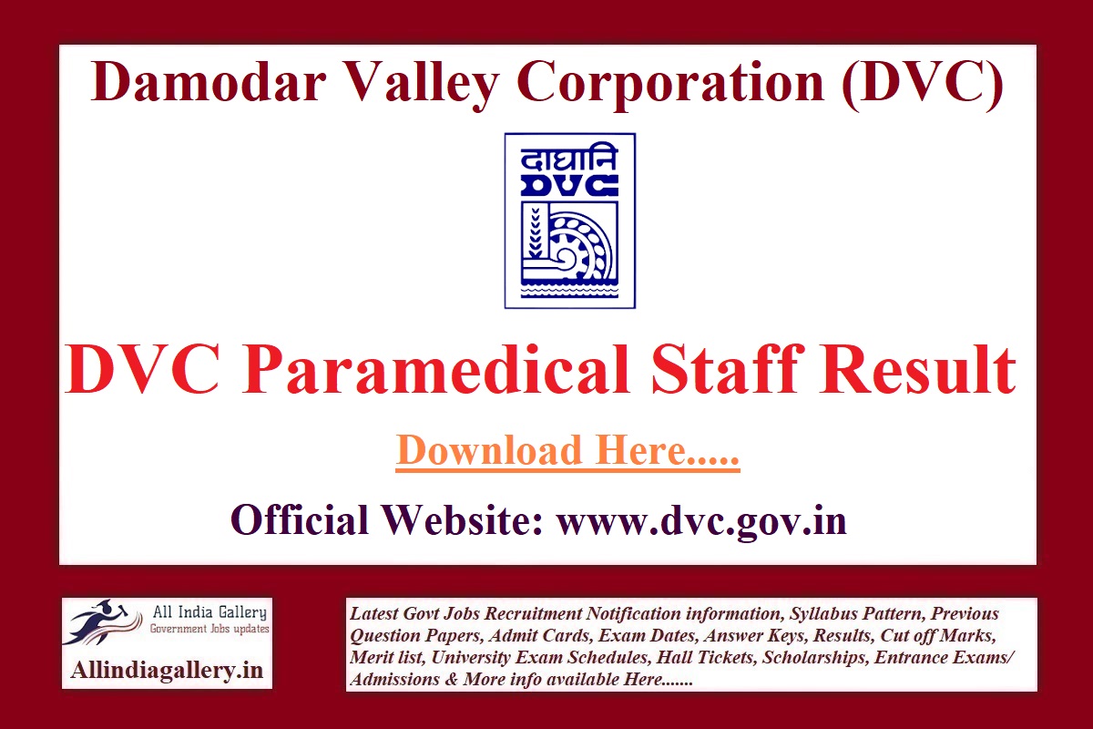 DVC Paramedical Staff Result