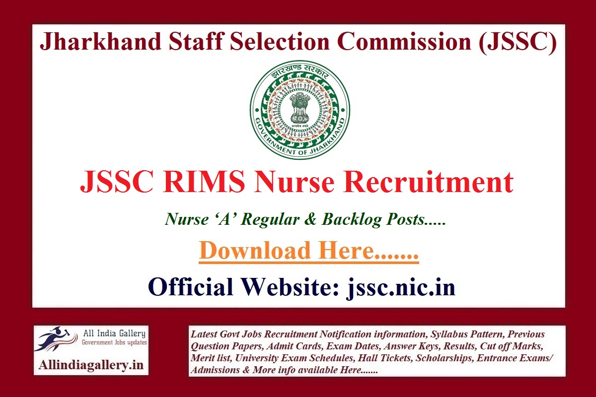 JSSC RIMS Nurse Recruitment