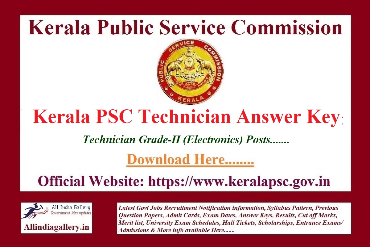 Kerala PSC Technician Answer Key