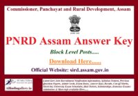 PNRD Assam Block Level Answer Key