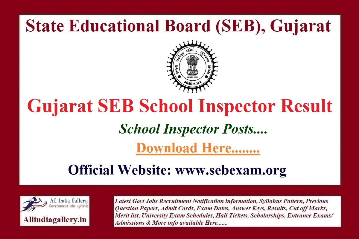 SEB School Inspector Result
