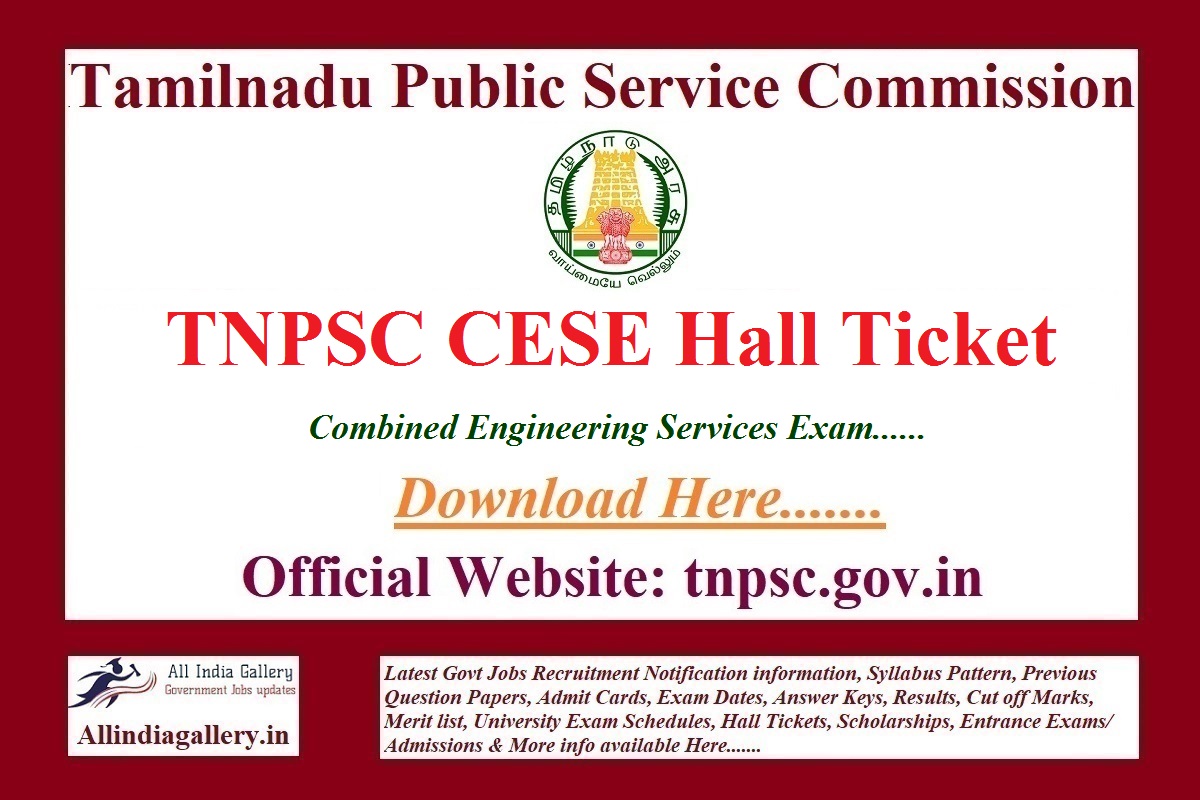 TNPSC CESE Hall Ticket