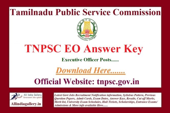TNPSC Executive Officer Answer Key