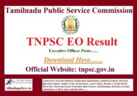 TNPSC Executive Officer Result