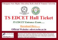 TS EDCET Hall Ticket