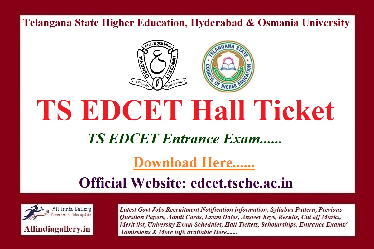 TS EDCET Hall Ticket