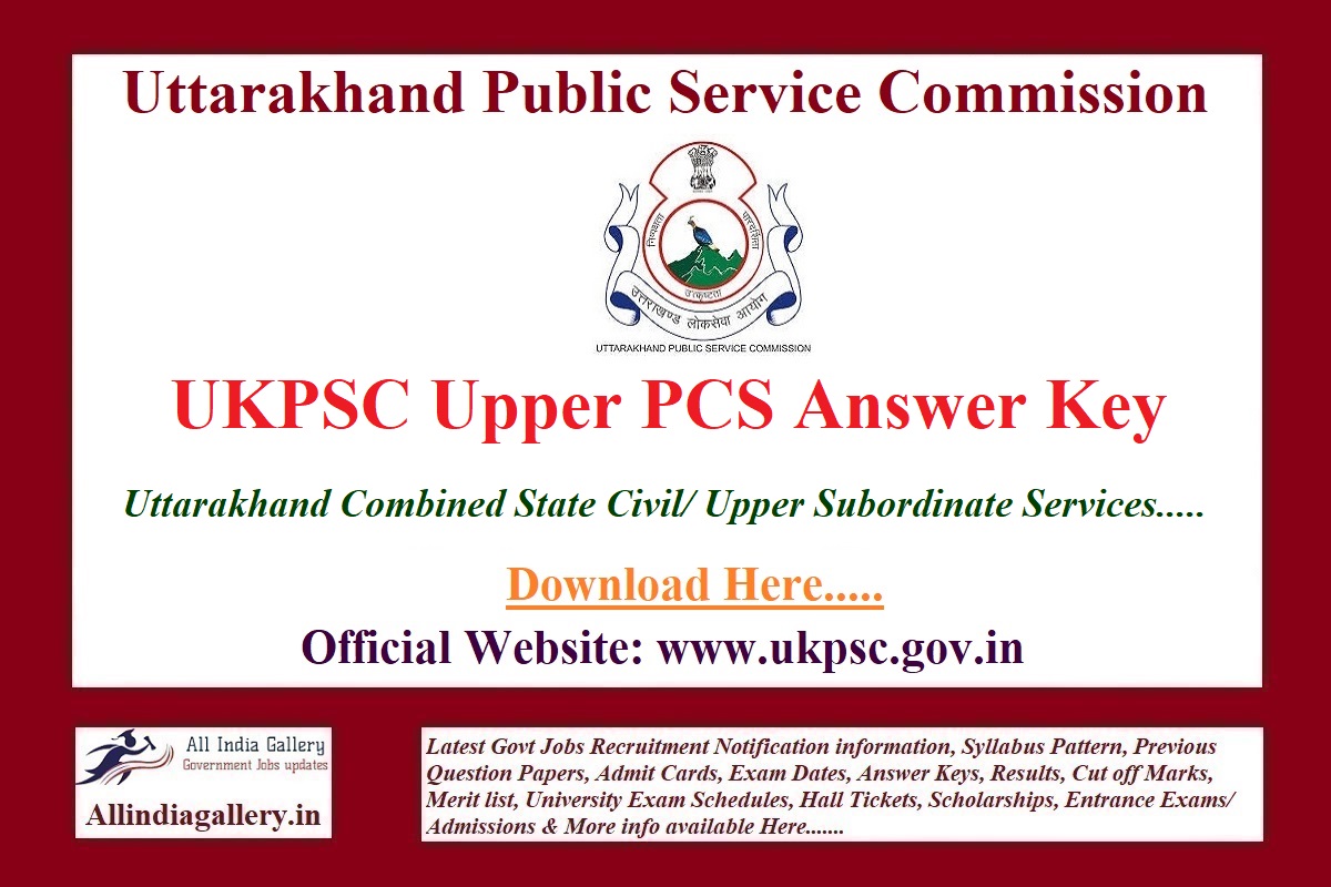UKPSC Upper PCS Answer Key