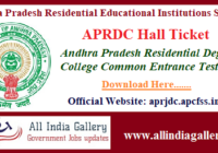 APRDC Hall Ticket
