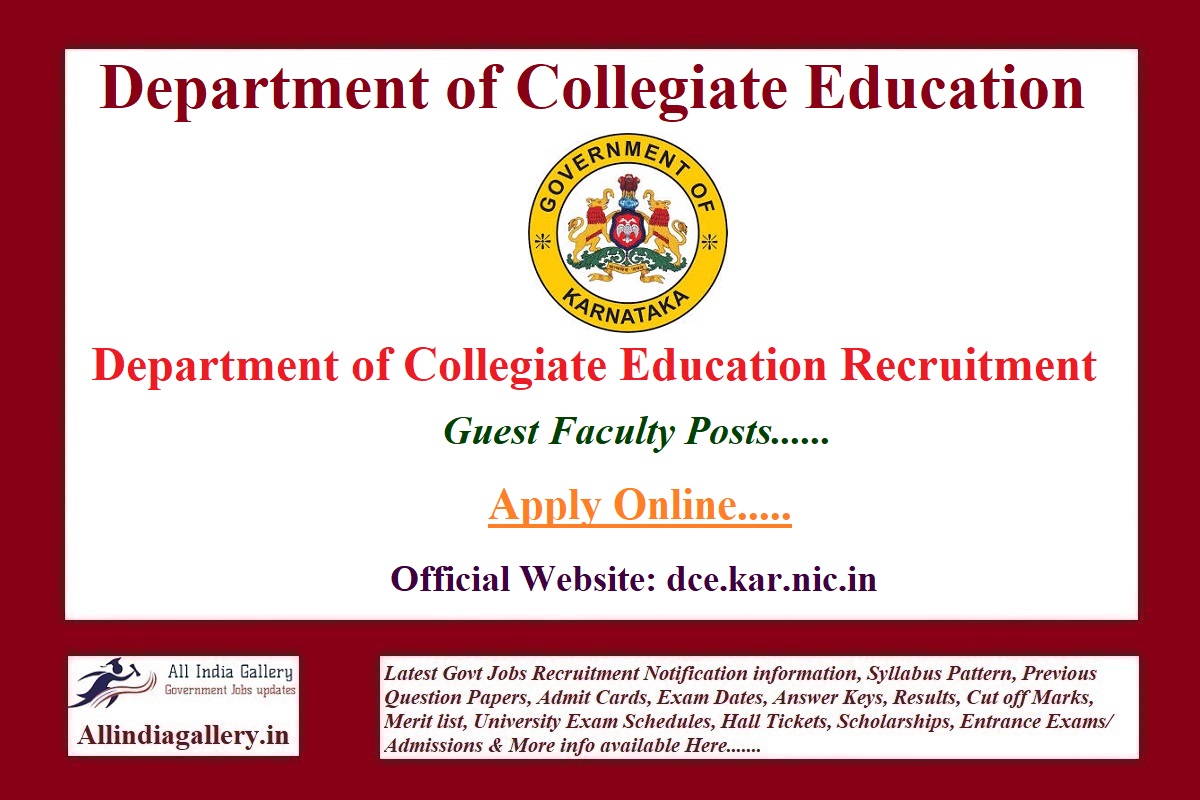 Department of Collegiate Education Recruitment