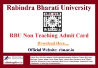 RBU Non Teaching Admit Card