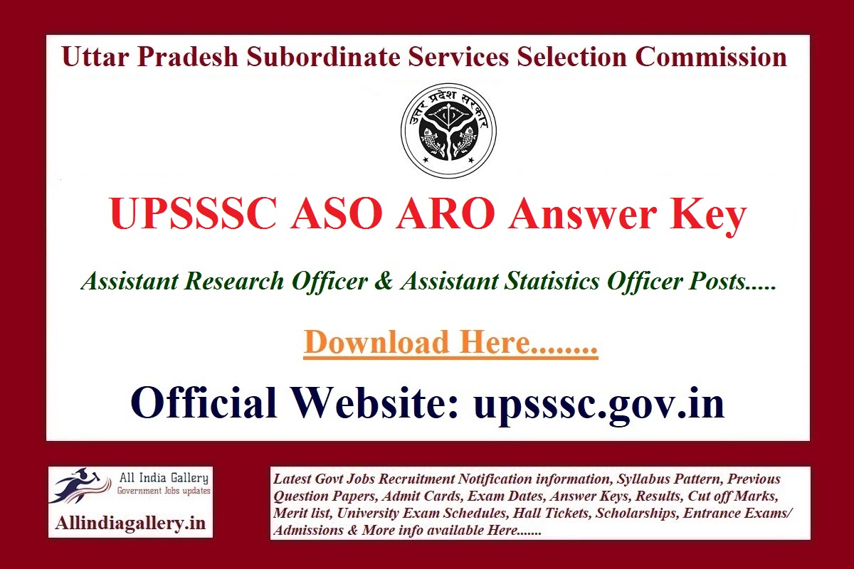 UPSSSC ASO ARO Answer Key