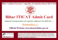 Bihar ITICAT Admit Card