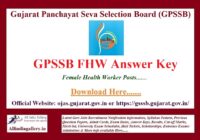 GPSSB Female Health Worker Answer Key