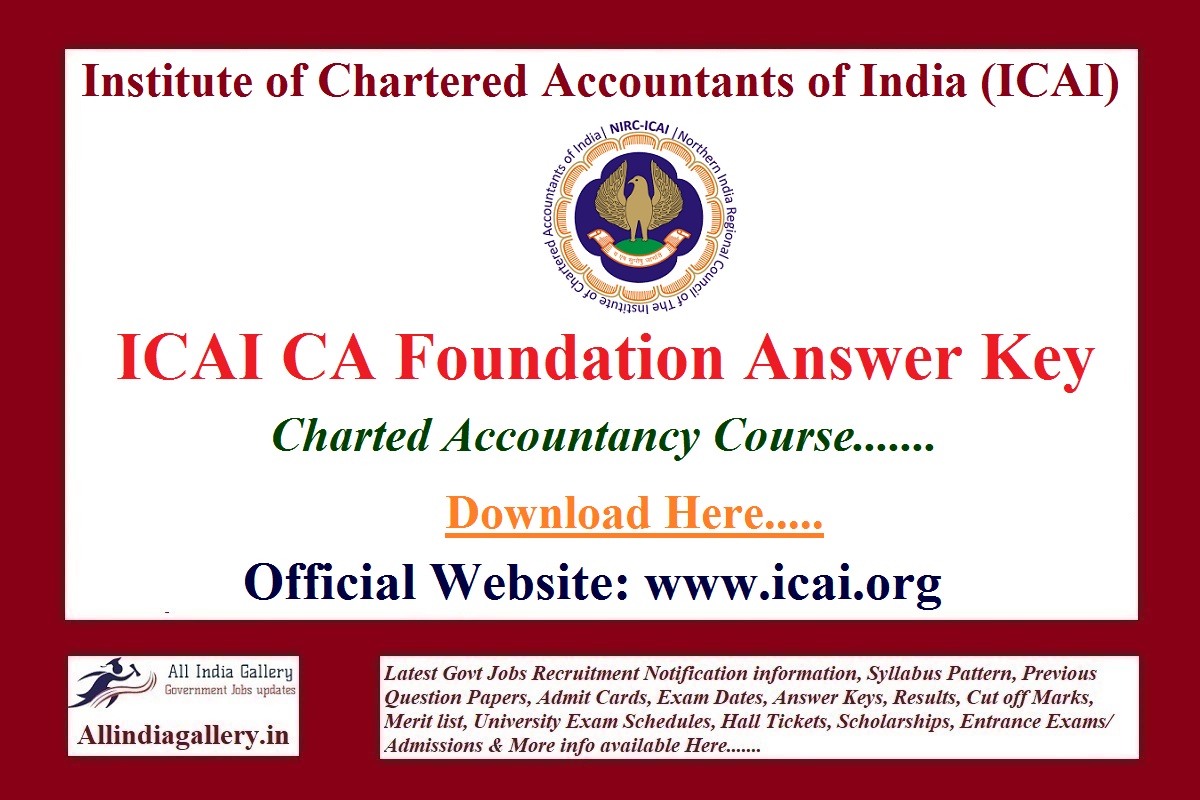 ICAI CA Foundation Answer Key