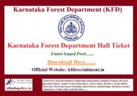 Karnataka Forest Guard Hall Ticket