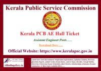 Kerala PCB AE Hall Ticket
