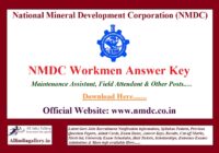 NMDC Workmen Answer Key