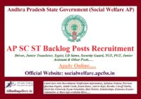 AP SC ST Backlog Posts Recruitment Notification