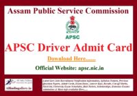 APSC Driver Admit Card