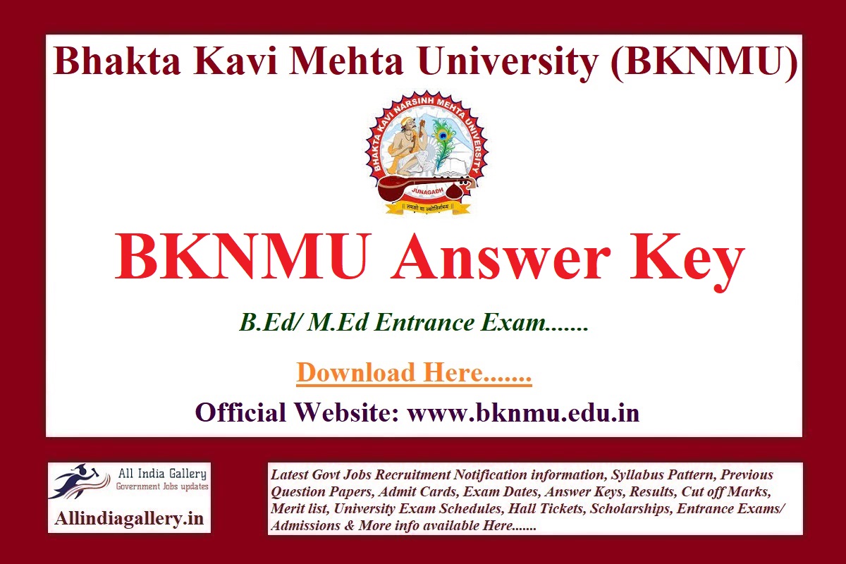 BKNMU BED Entrance Answer Key