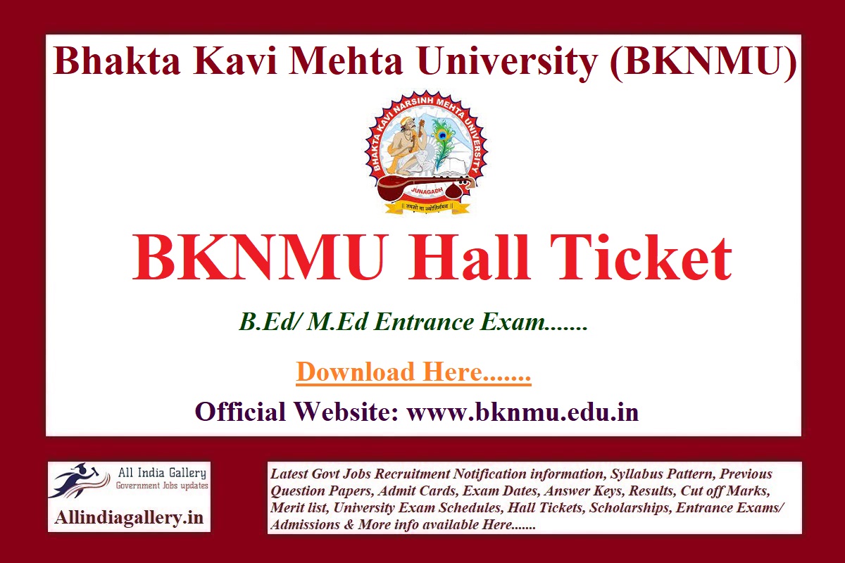 BKNMU BED Entrance Hall Ticket