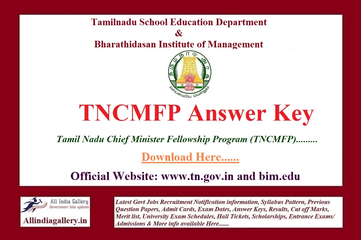 TN CM Fellowship Answer Key