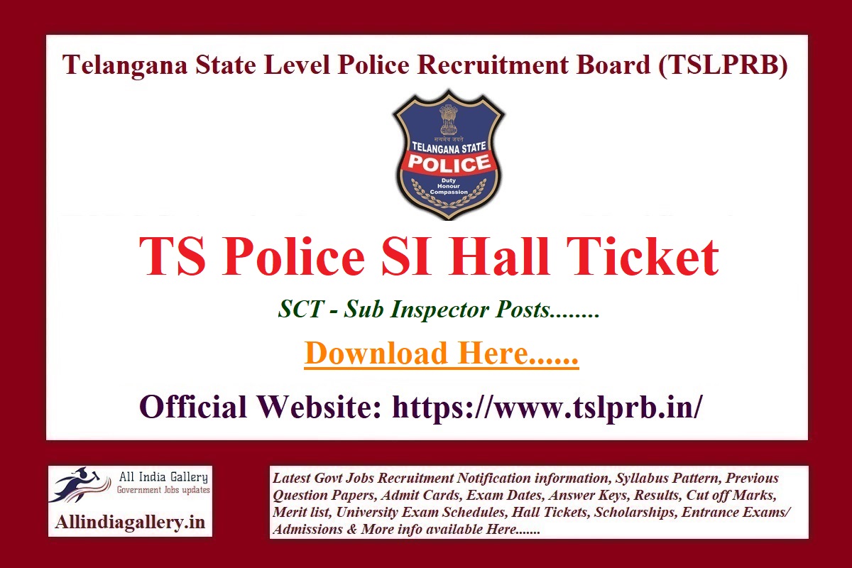 TS Police SI Hall Ticket
