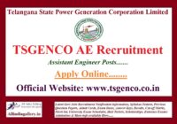 TSGENCO AE Recruitment Notification
