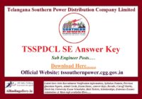 TSSPDCL SE Answer Key