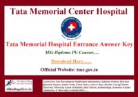 Tata Memorial Hospital Entrance Answer Key