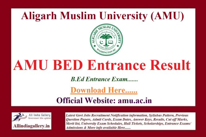 AMU BED Entrance Result