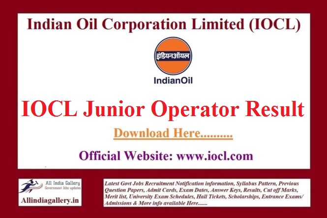 IOCL Junior Operator Result
