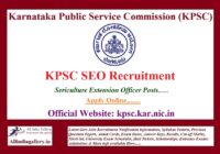 KPSC Sericulture Extension Officer Recruitment