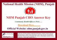 NHM Punjab CHO Answer Key