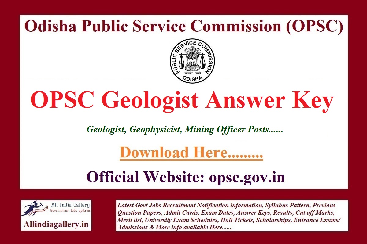 OPSC Geologist Answer Key