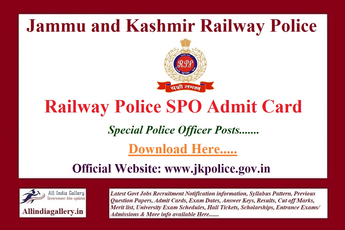 Railway Police SPO Admit Card