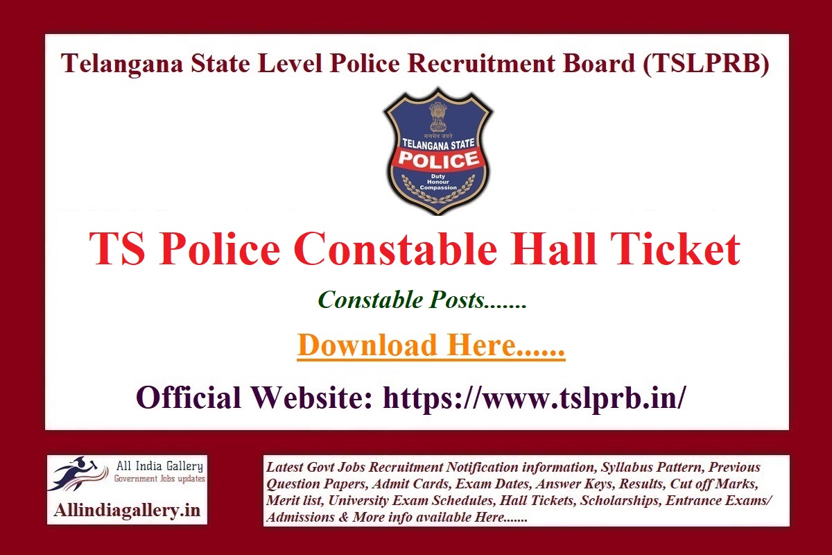 TS Police Constable Hall Ticket