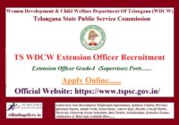TS WDCW Extension Officer Recruitment Notification