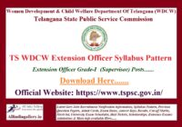 TS WDCW Extension Officer Syllabus