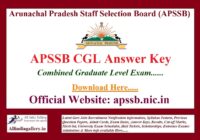APSSB CGL Answer Key