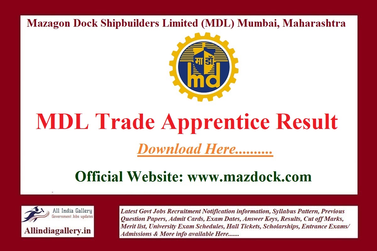 MDL Trade Apprentice Result