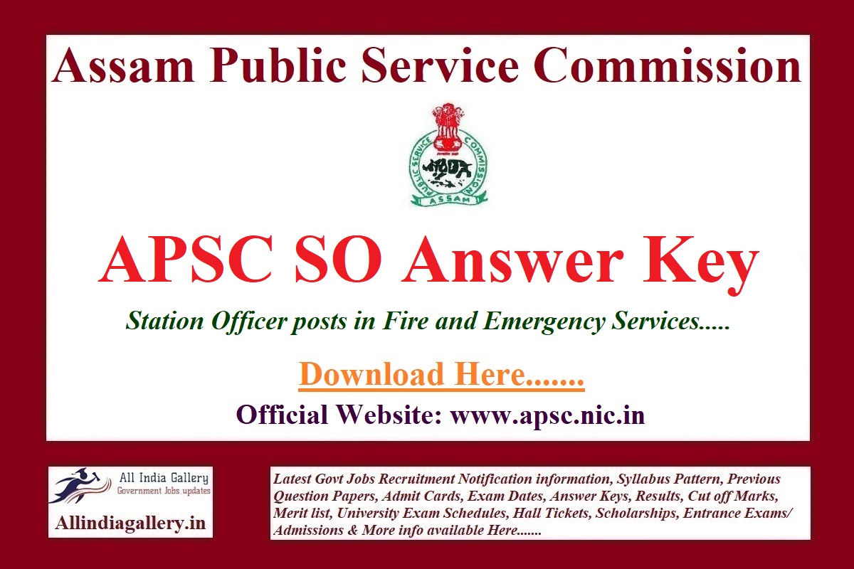APSC Station Officer Answer Key