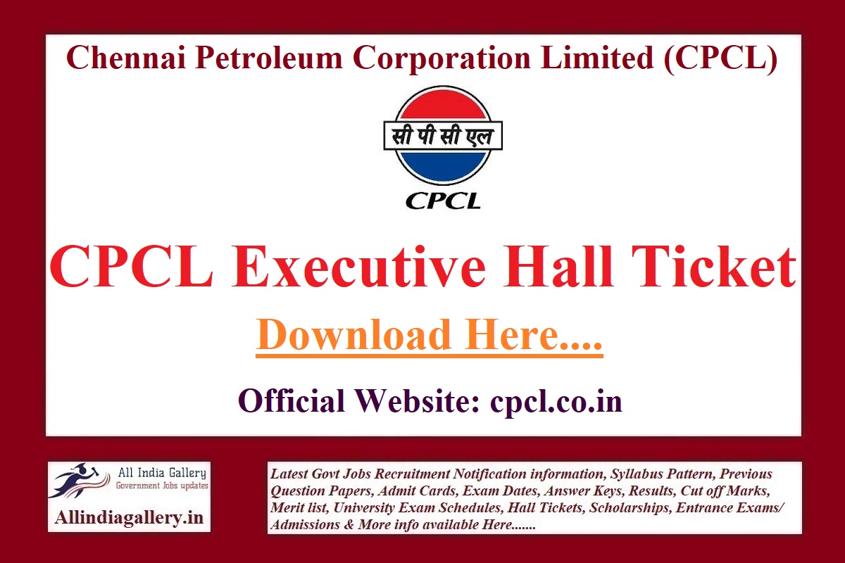 CPCL Executive Hall Ticket