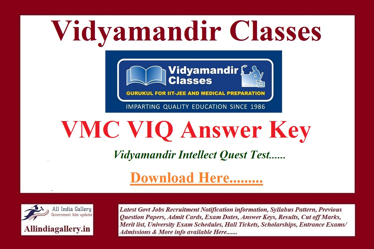 VMC VIQ Answer Key